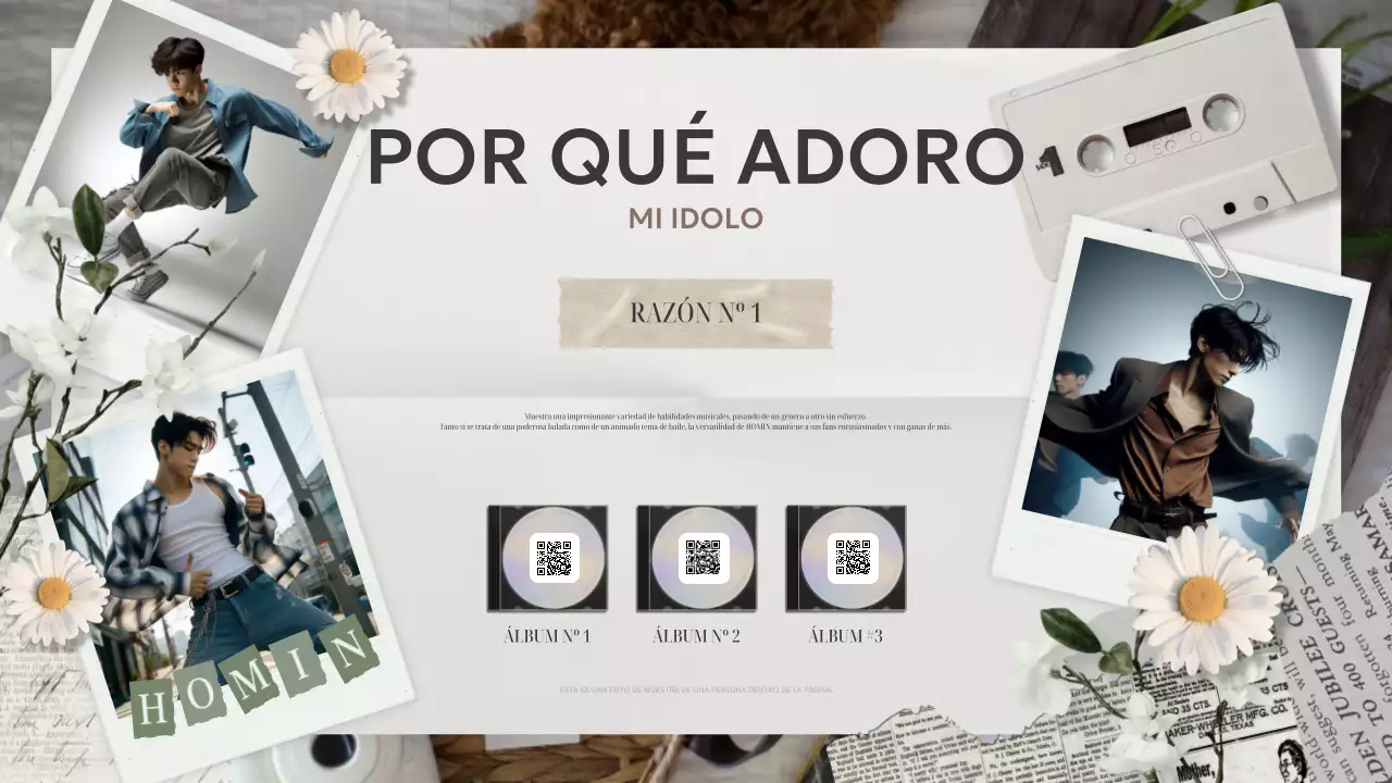 beige vintage idol fandom design