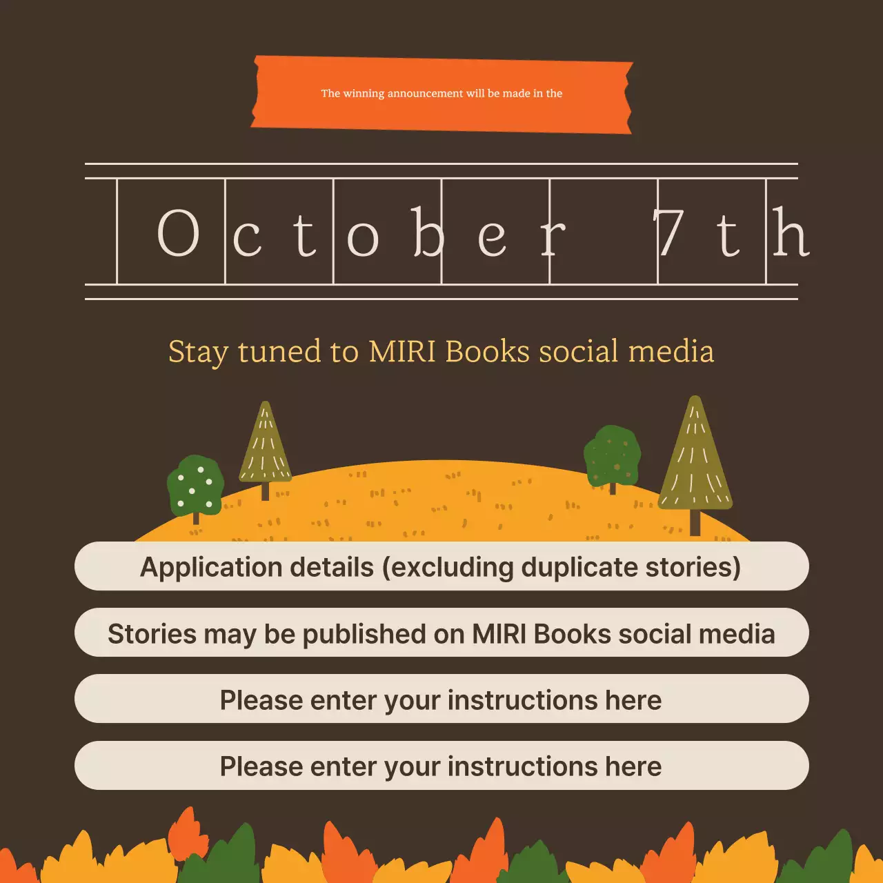 Brown Rustic Story Event Instagram Carousel