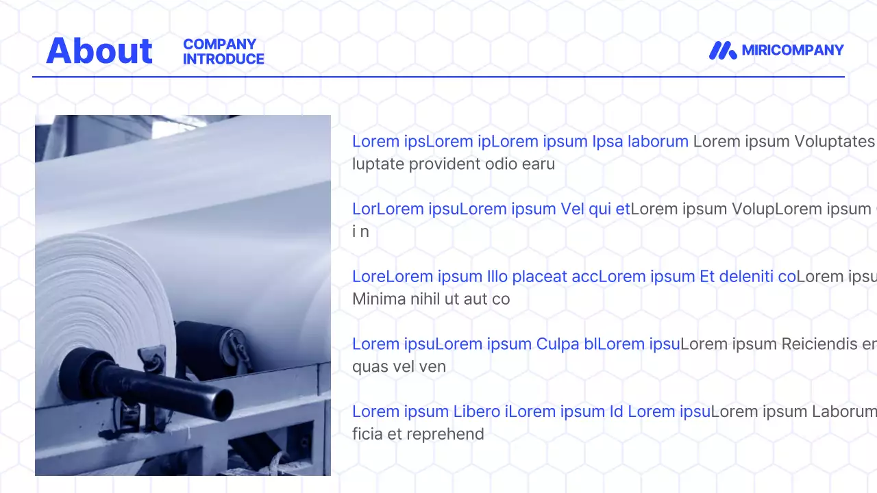 Apresentação de negócios moderna azul