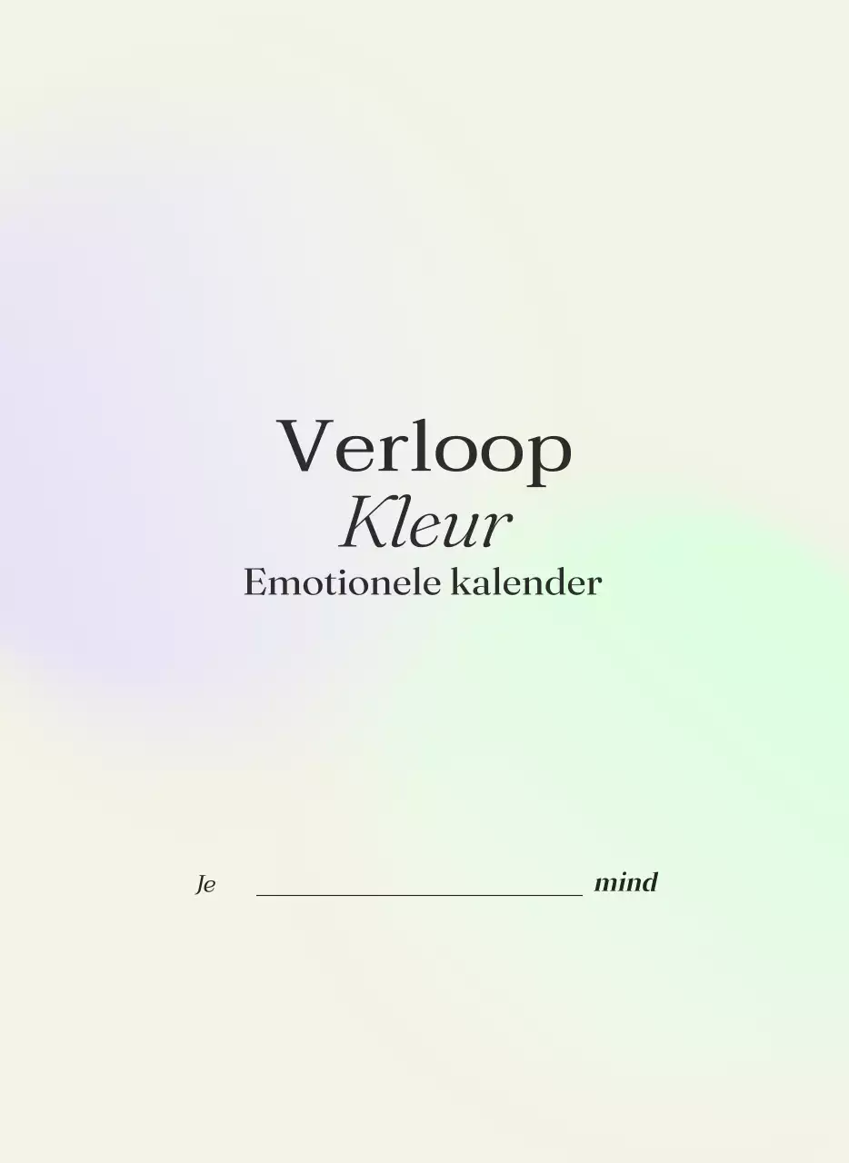 Minimalistische kalender met kleurverloop