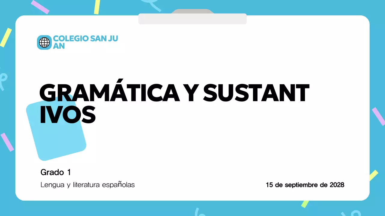 Material de clase del curso de gramática moderna azul