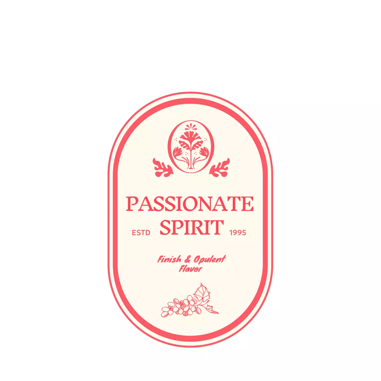 빨강 빈티지 디자인 로고