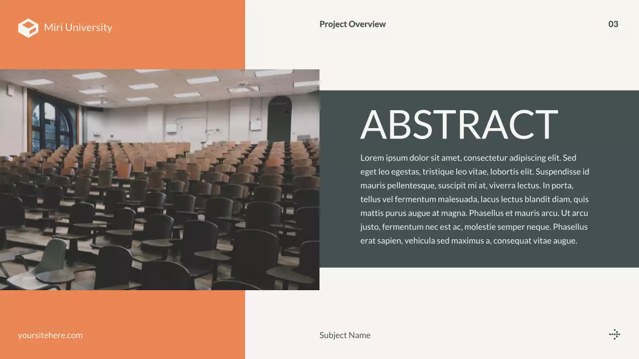 Orange Modern Project Presentation