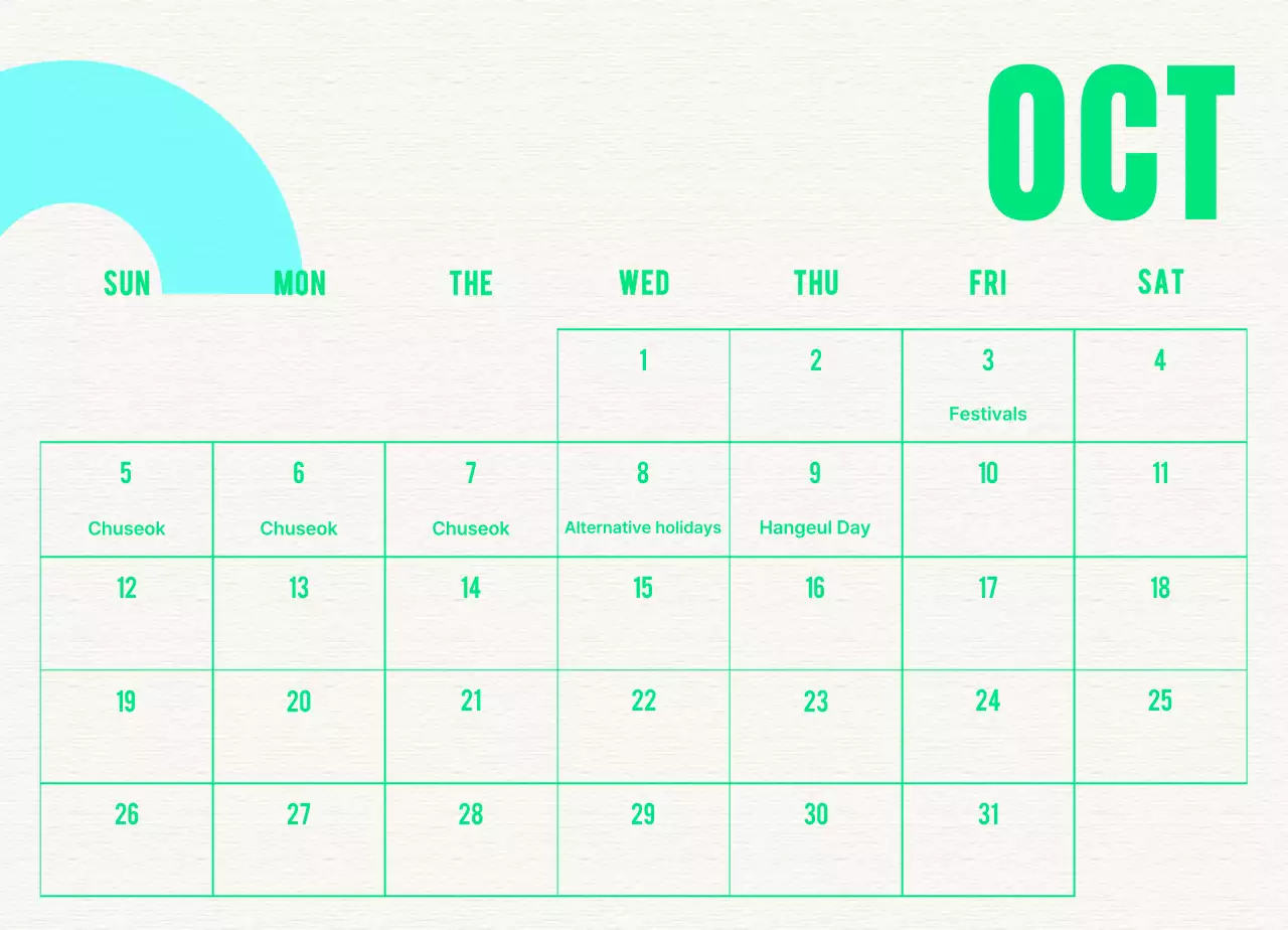 Kalender vintage biru