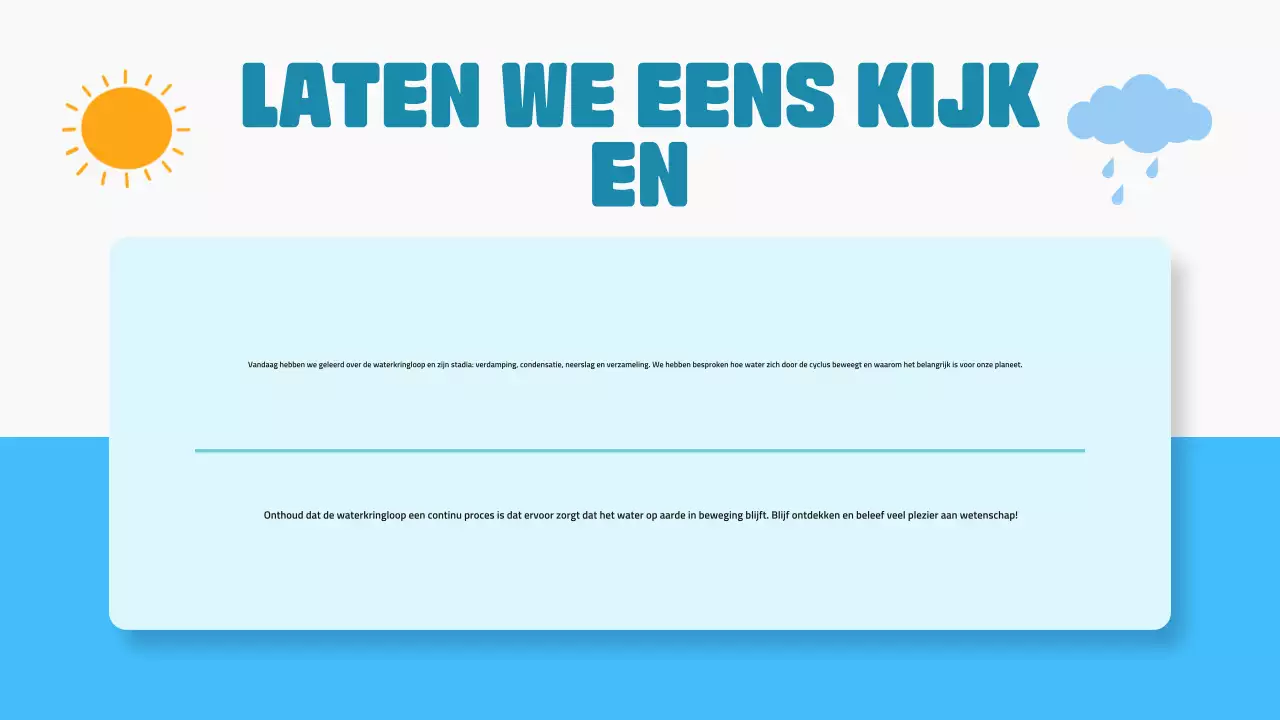 Blauwe Minimalistische Wetenschapslezing