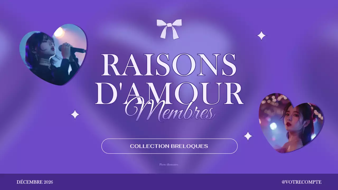 violet élégant promotion publicité