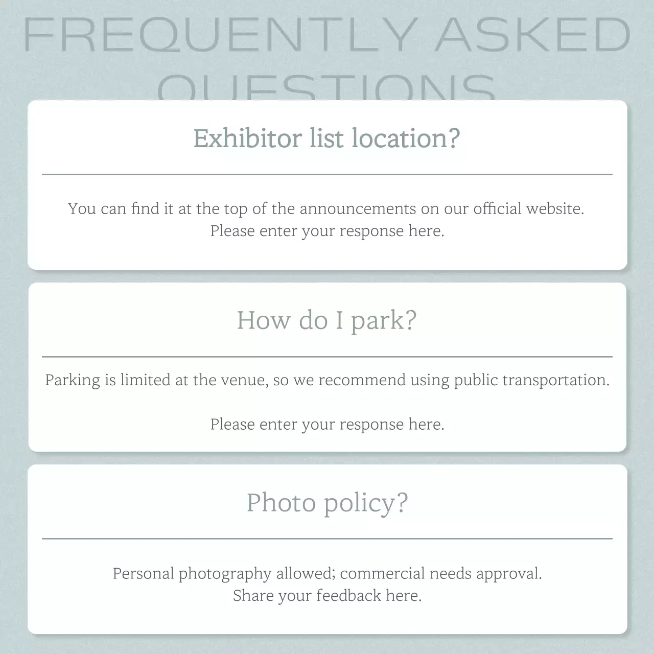 Grey Minimal Faq Announcement Instagram Carousel