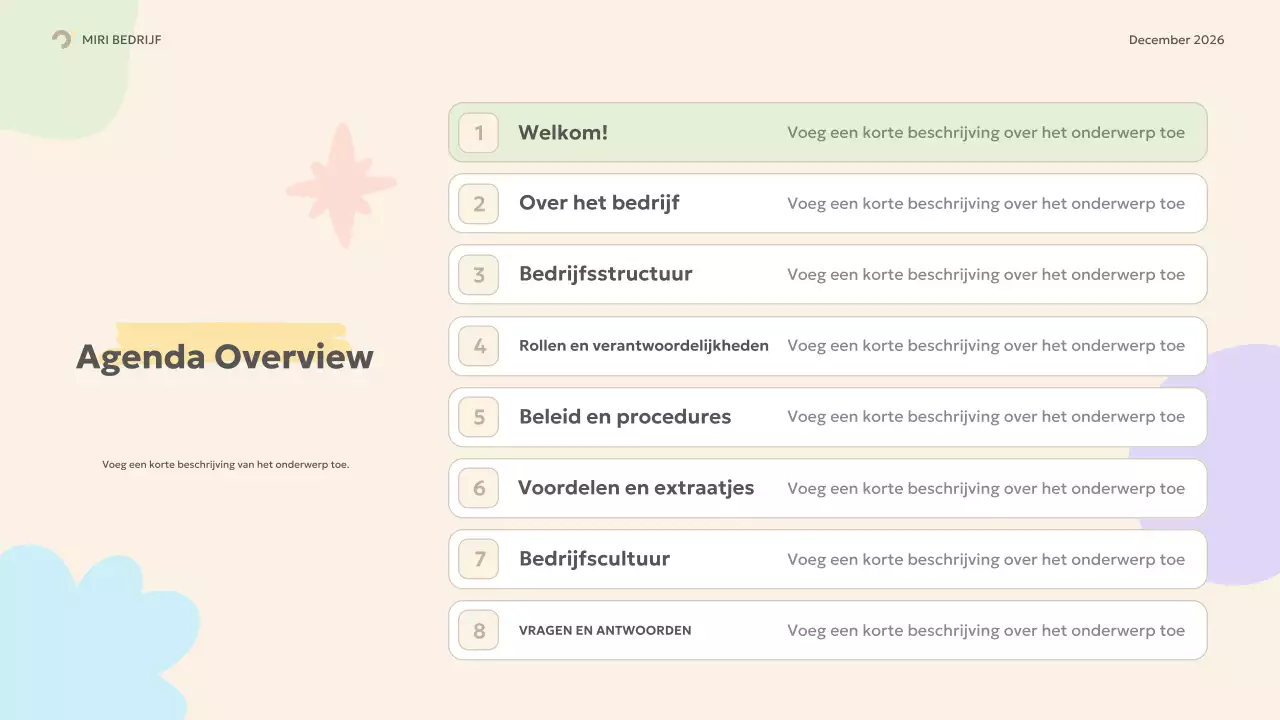 beige moderne inwerkgids