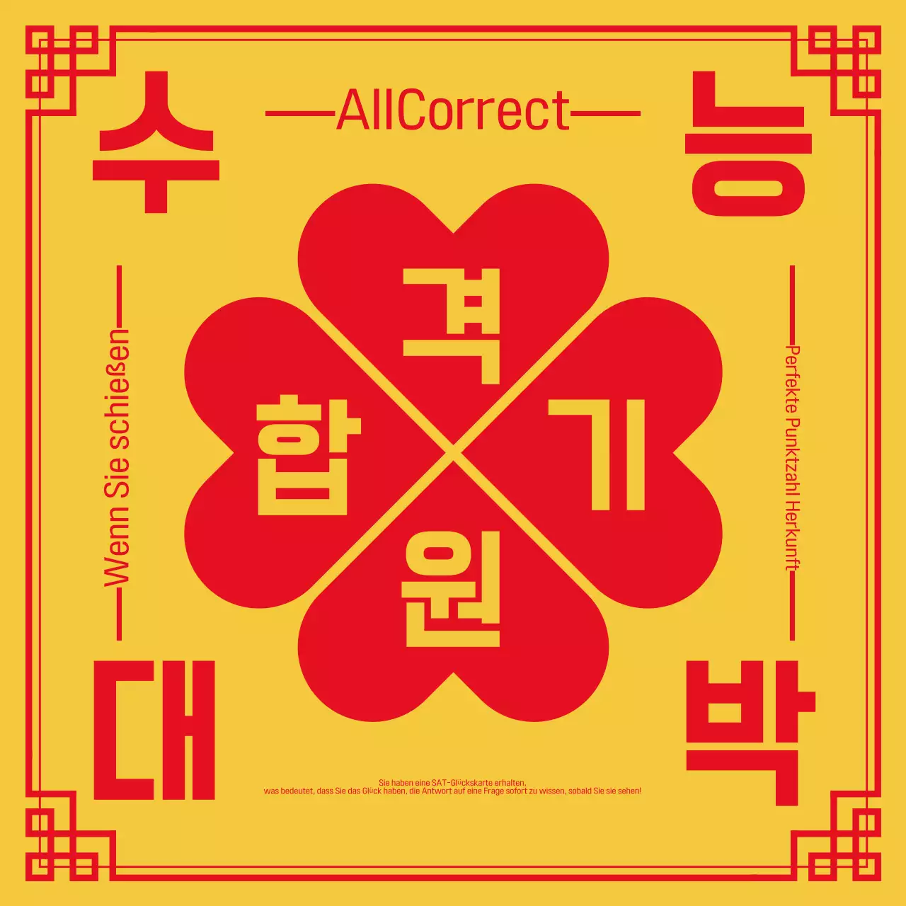 Traditionelle gelbe Prüfungswünsche