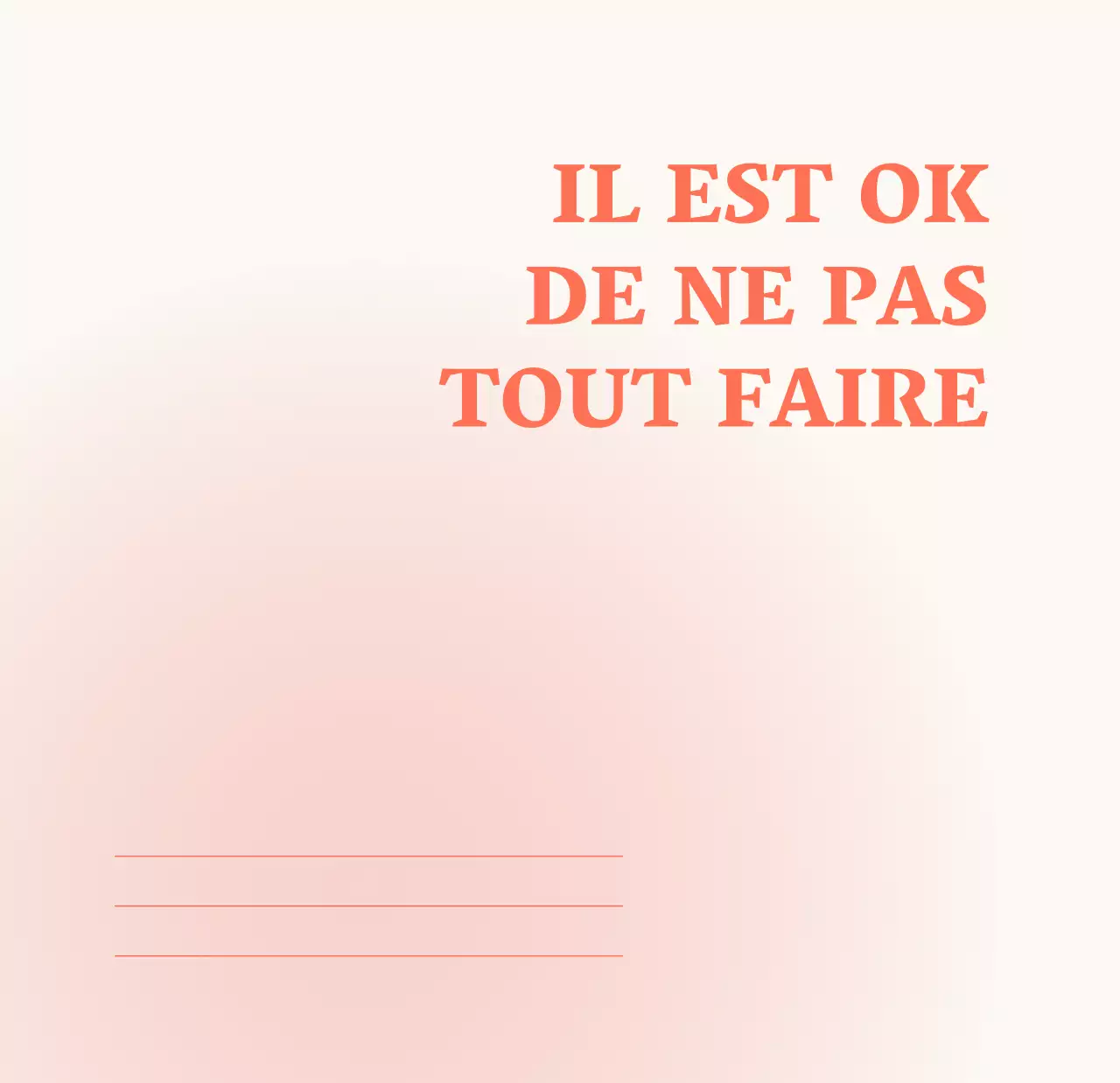 Calendrier minimaliste dégradé