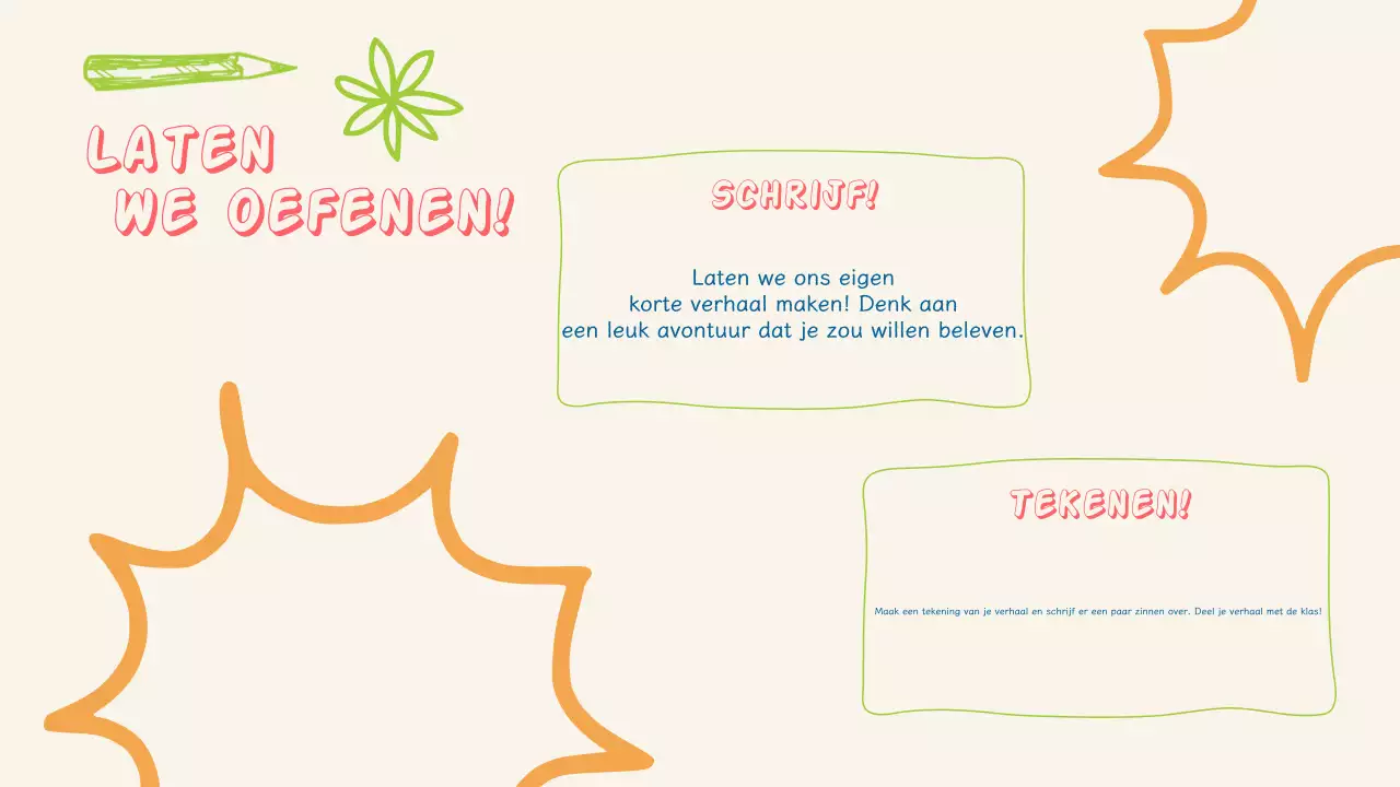 Eenvoudige en kleurrijke literatuurpresentatie voor kinderen