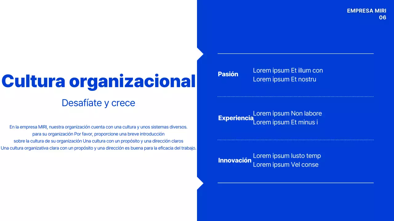 Manual de cultura organizativa Blue Modern