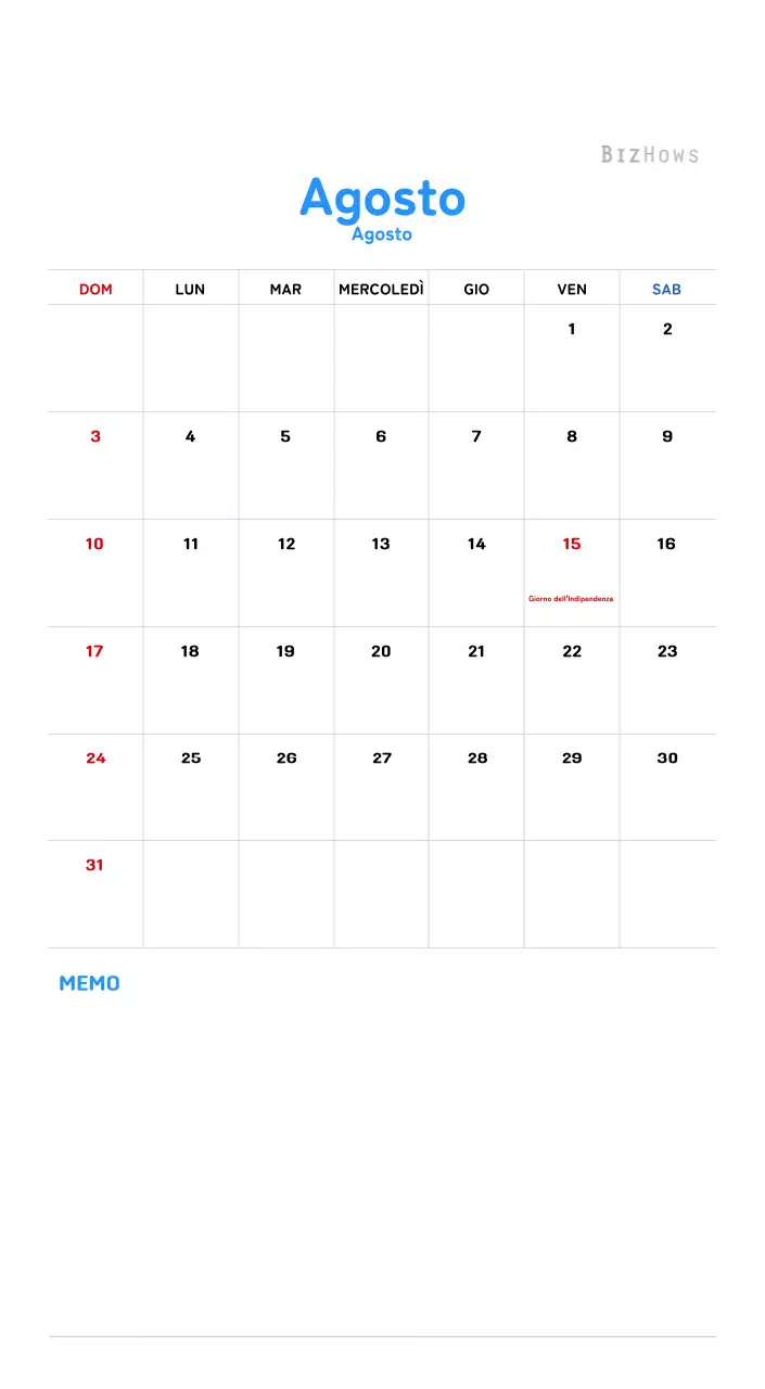 Calendario di Capodanno con una calda illustrazione