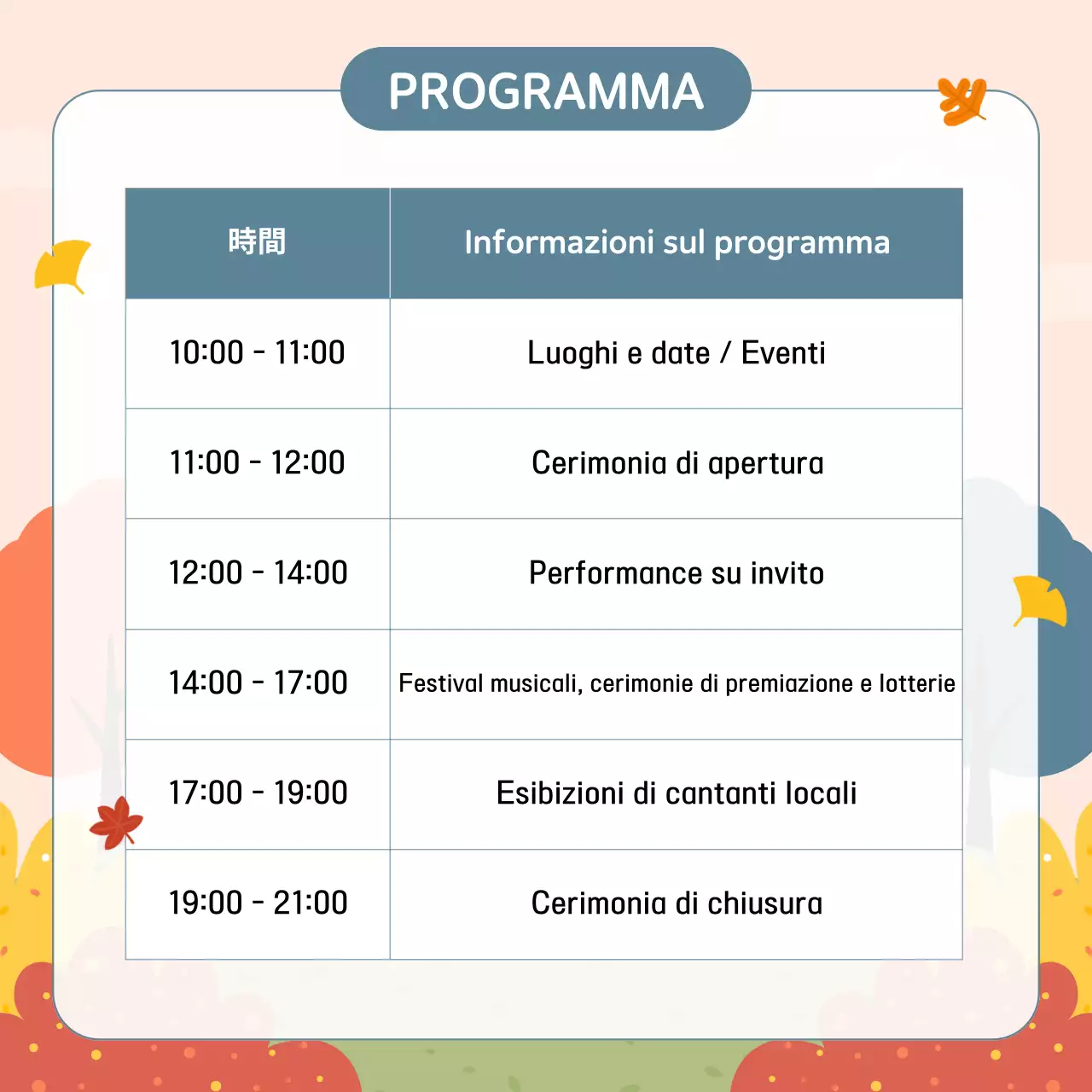 Promuovere i festeggiamenti in rosa e arancione