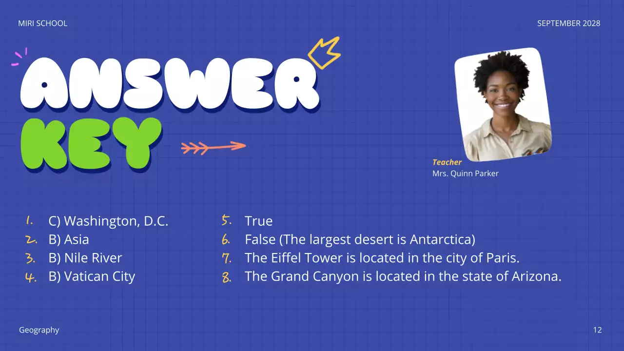 Blue Playful Quiz Announcement Presentation