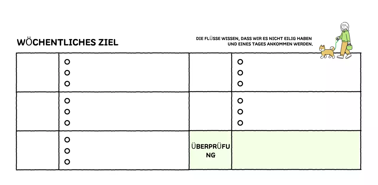 Illustrierter Kalender mit schönem Linienstil