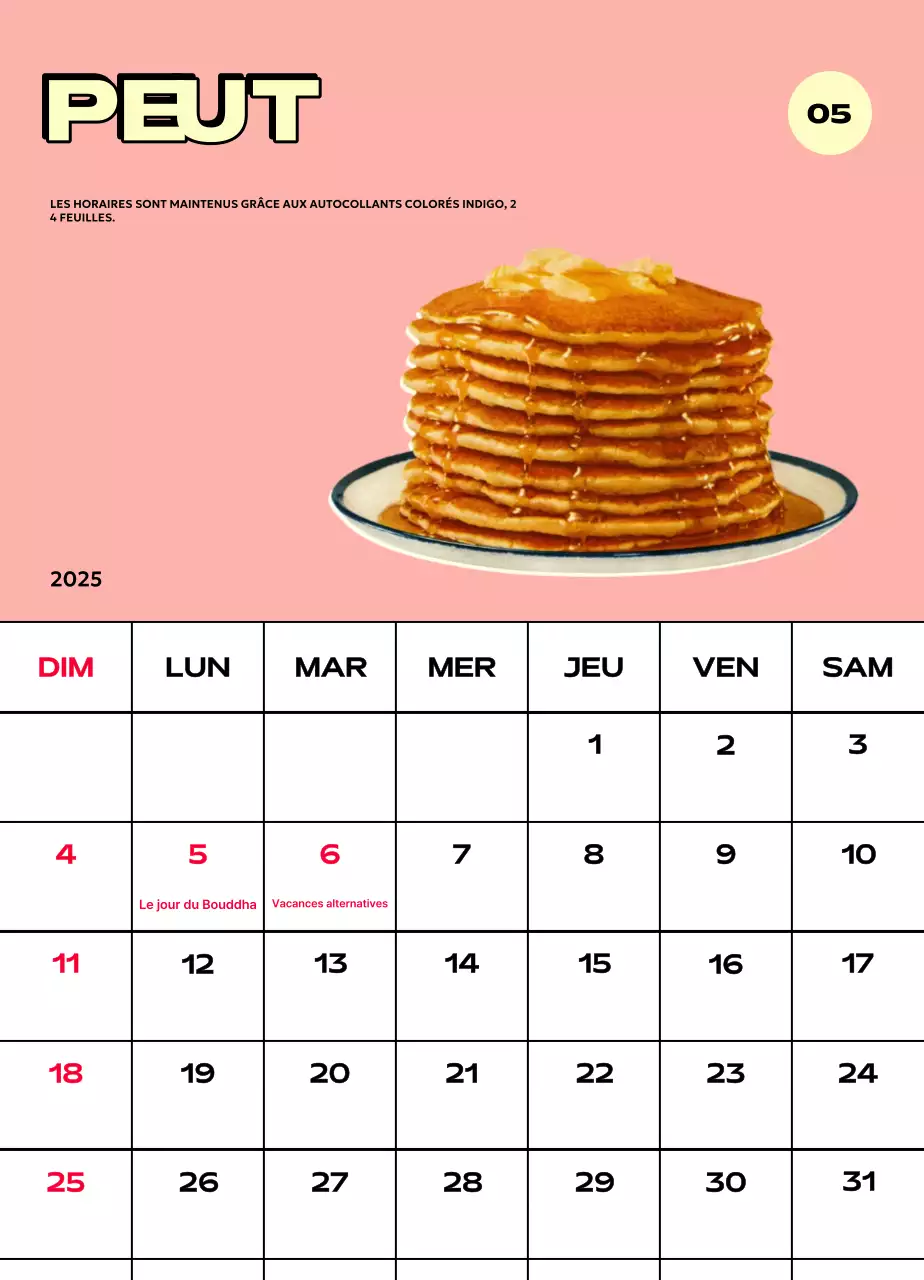 Calendriers colorés avec une variété d'illustrations rétro