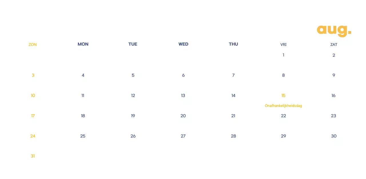 Zakelijke kalender met leuke illustraties