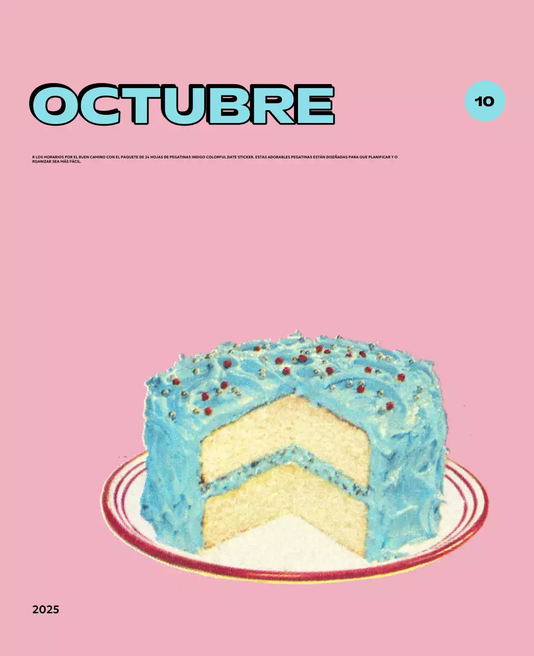 Coloridos calendarios con diversas ilustraciones retro