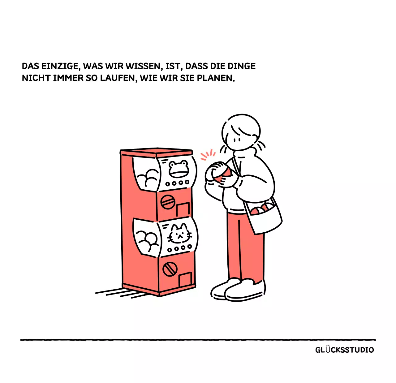 Illustrierter Kalender mit schönem Linienstil