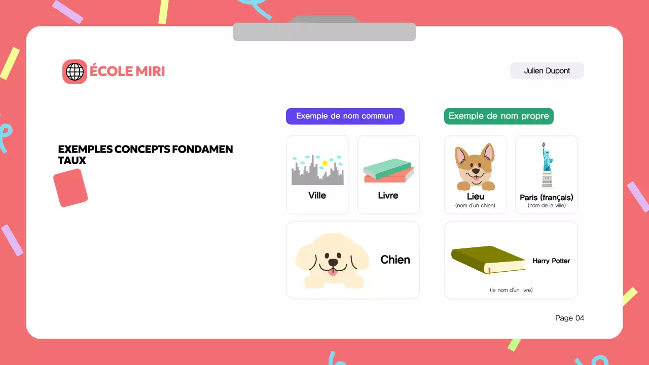 Matériel de cours de grammaire moderne bleue