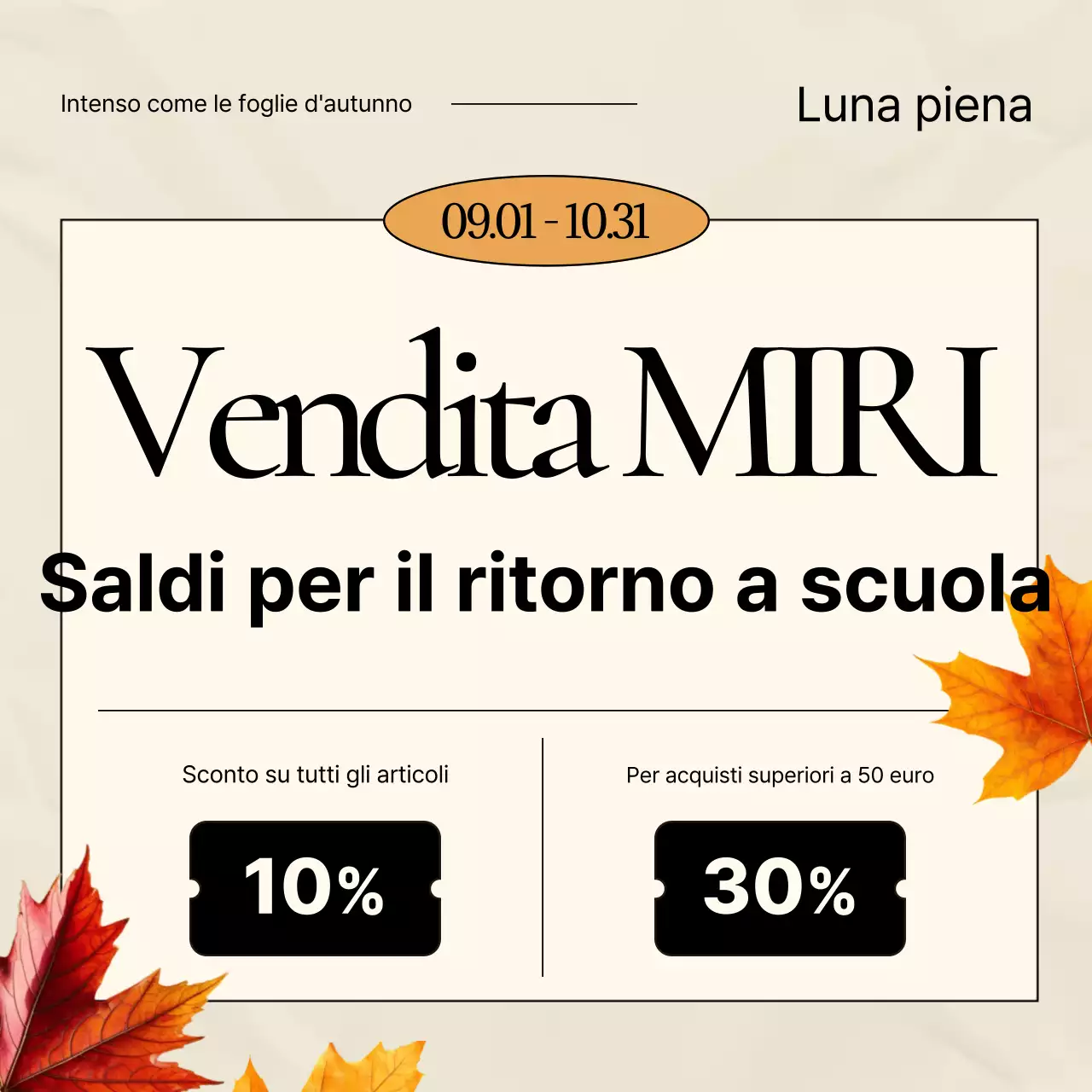 Annuncio di vendita moderno beige