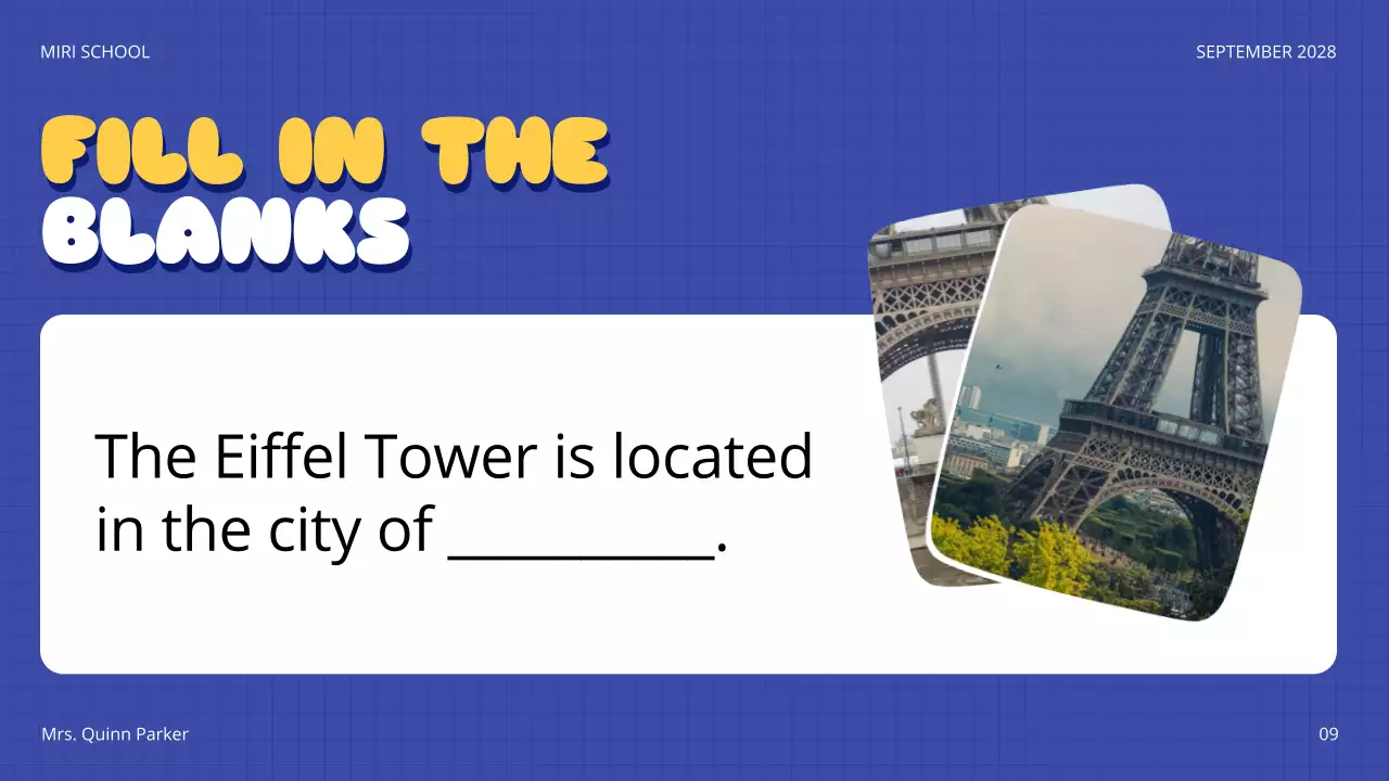 Blue Playful Quiz Announcement Presentation