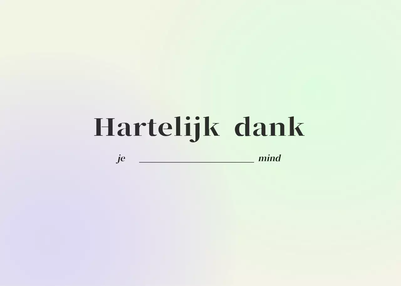 Minimalistische kalender met kleurverloop