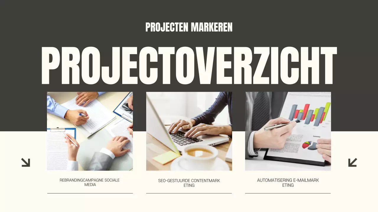 Oranje moderne portfolio documentpresentatie