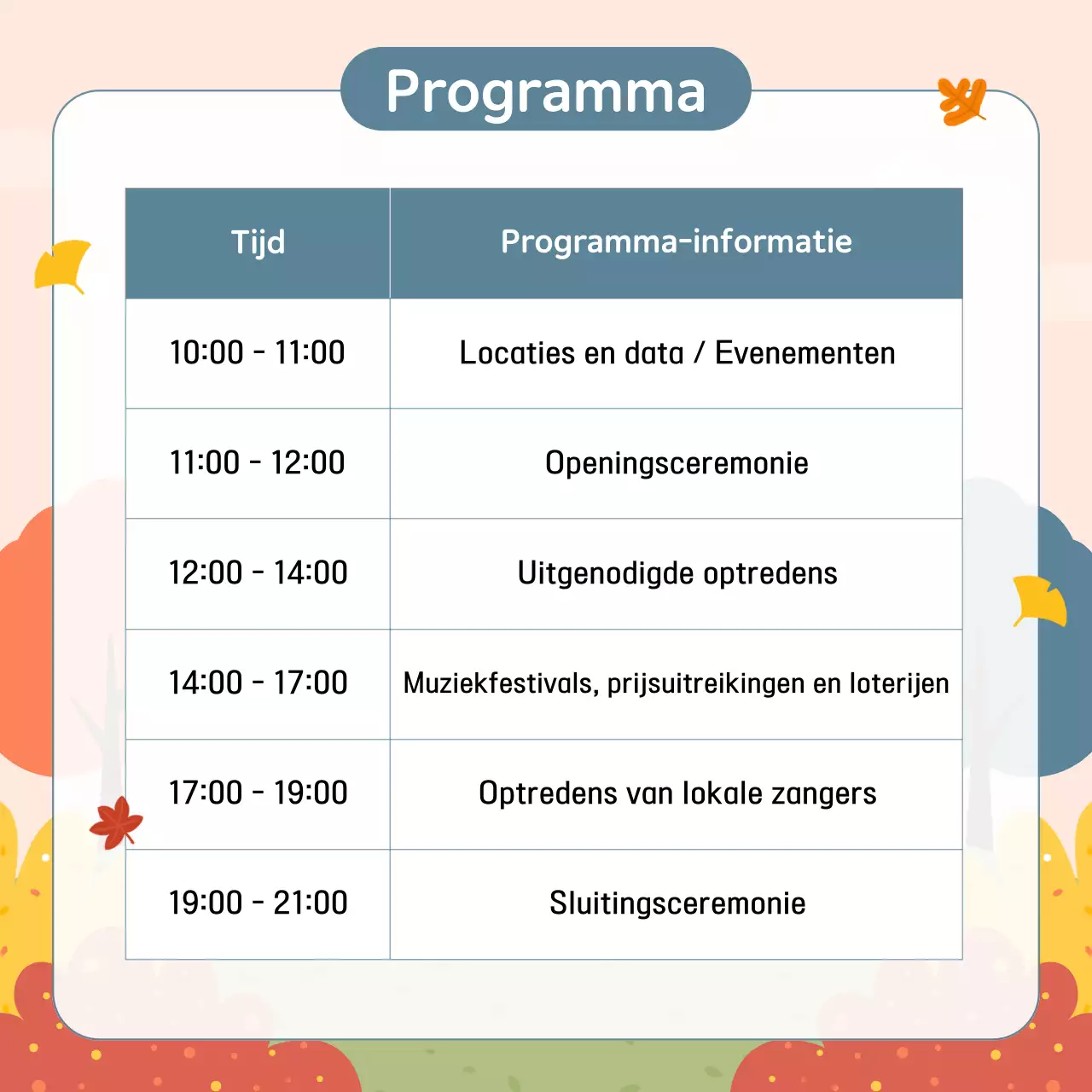 Promoot de roze en oranje festiviteiten