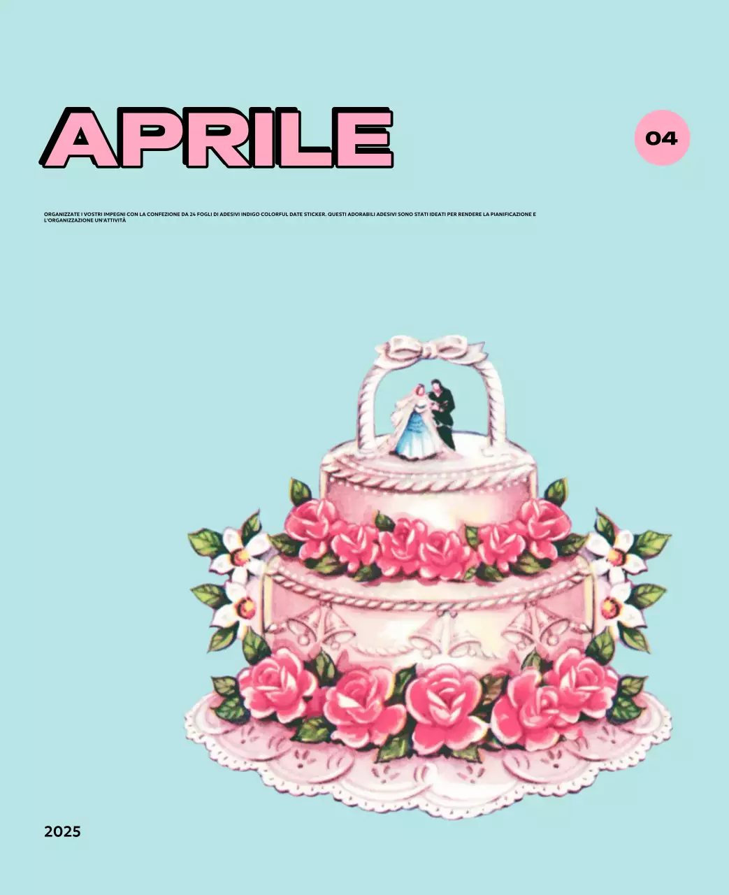 Calendari colorati con una varietà di illustrazioni retrò