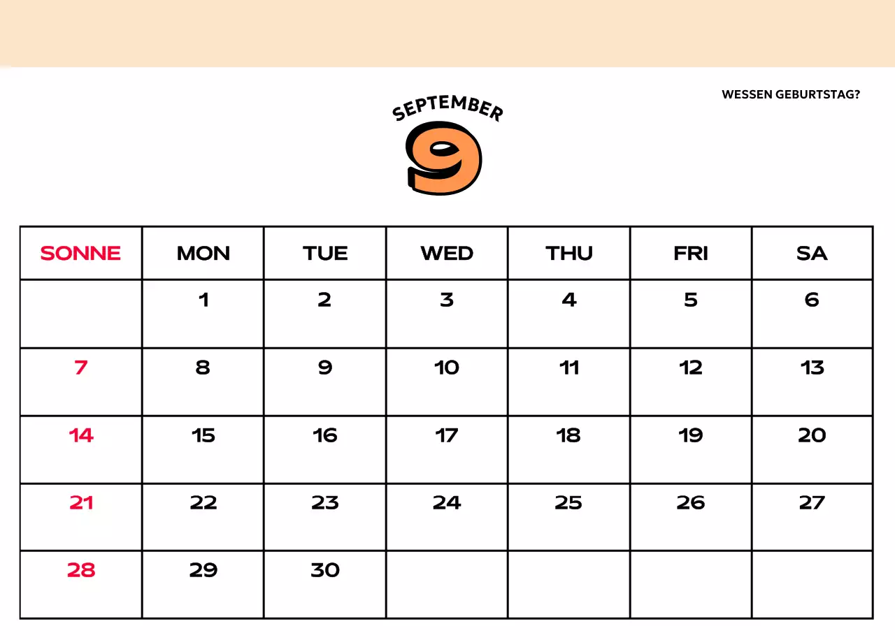 Bunte Kalender mit einer Vielzahl von Retro-Illustrationen