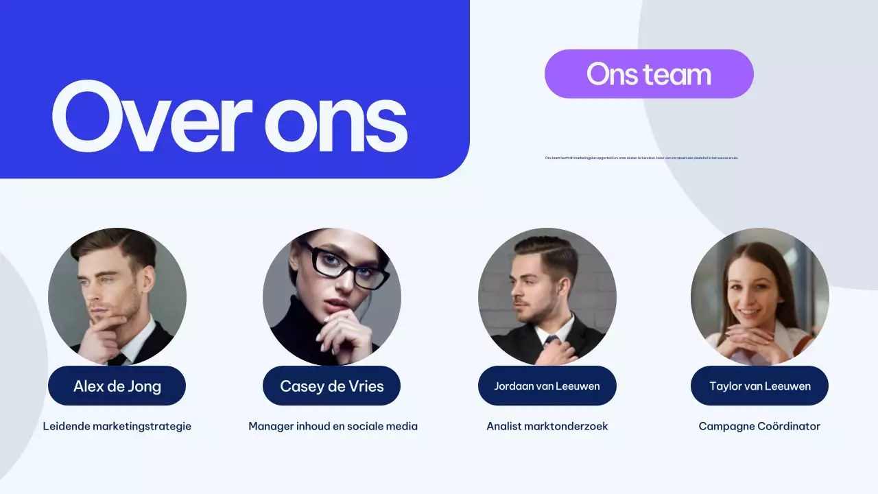 Presentatie marketingplan Blue Modern