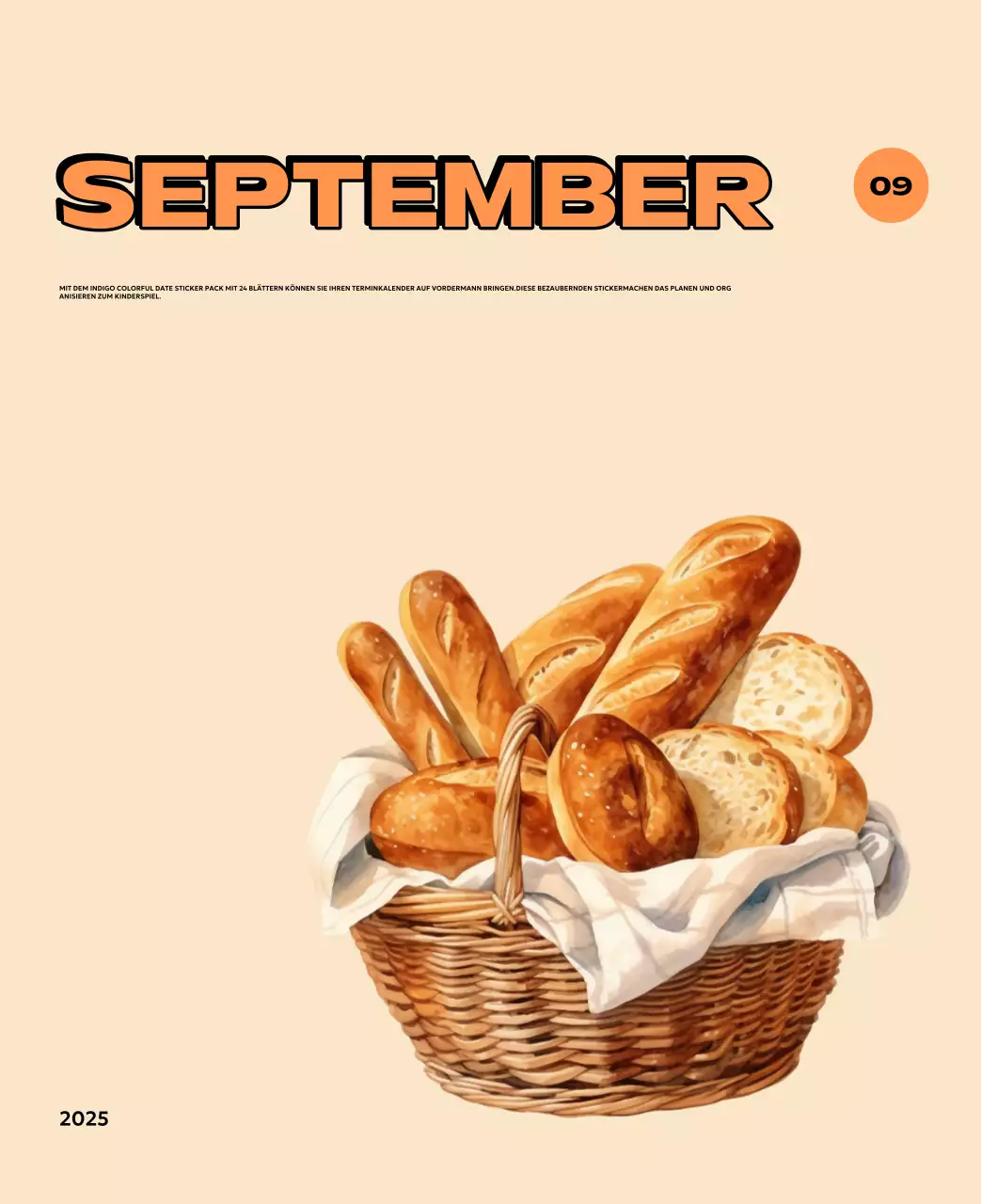 Bunte Kalender mit einer Vielzahl von Retro-Illustrationen