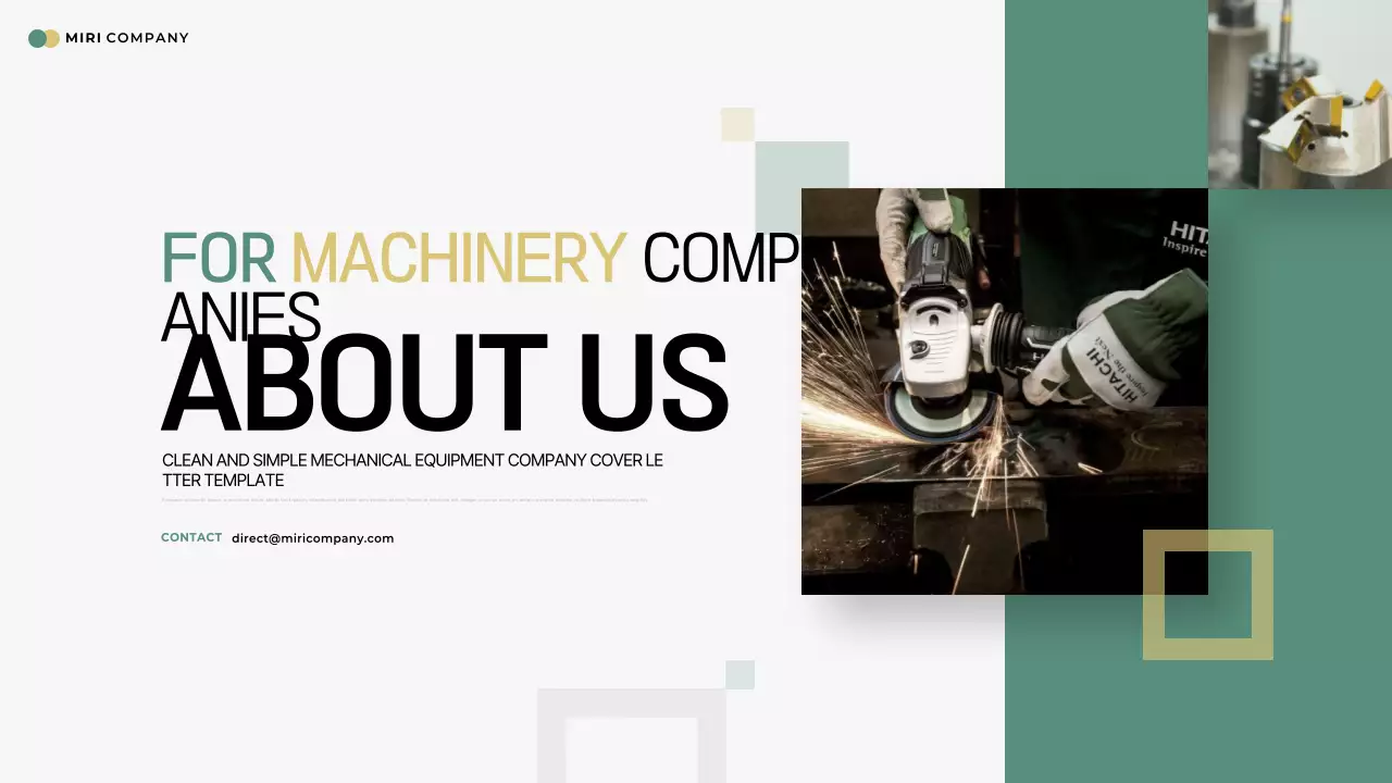 Apresentação do folheto sobre máquinas modernas verdes