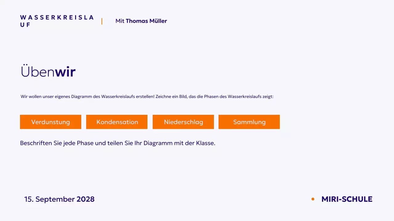 Blu Minimal Science Kurs Präsentation