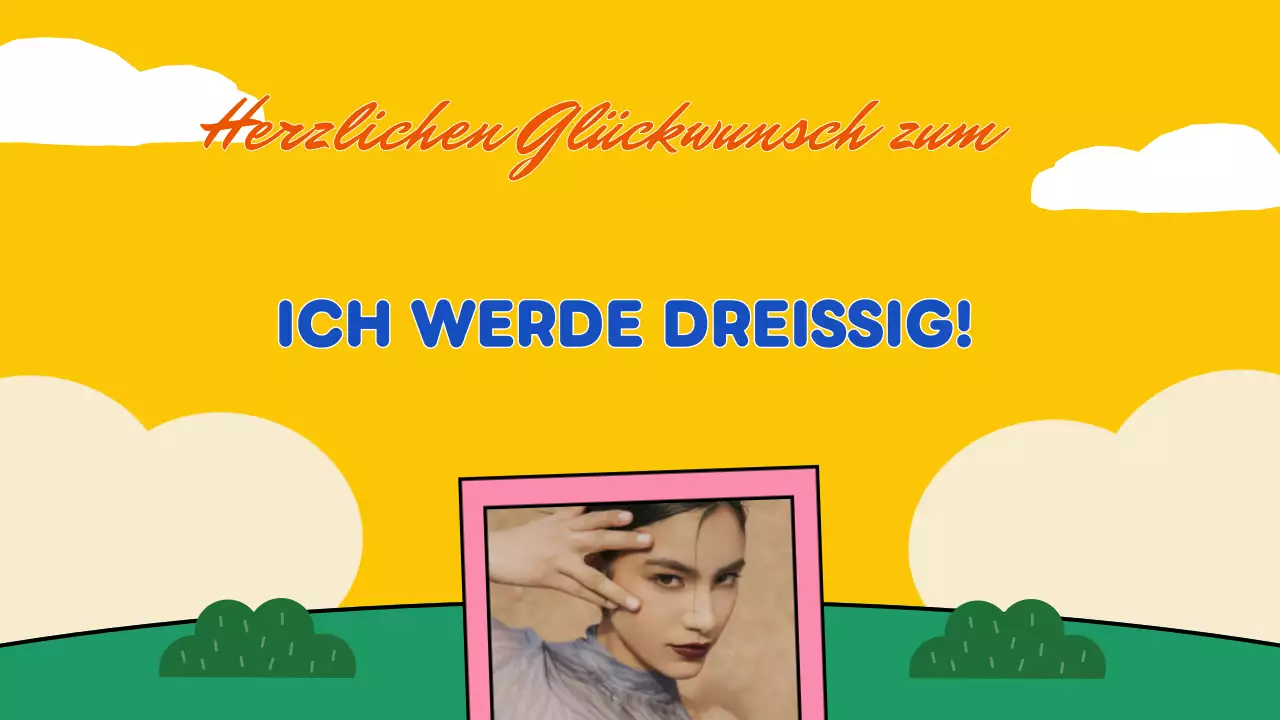 gelb retro geburtstag präsentation