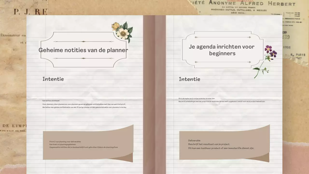 Maak kennis met de Bruine Vintage agenda