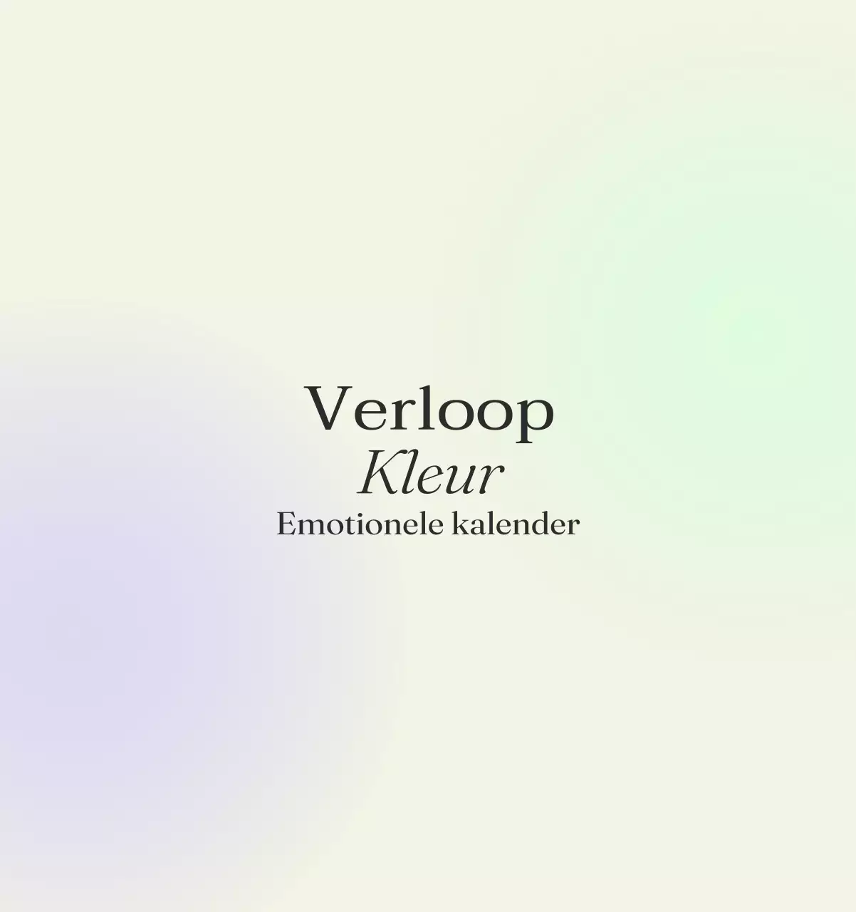 Minimalistische kalender met kleurverloop