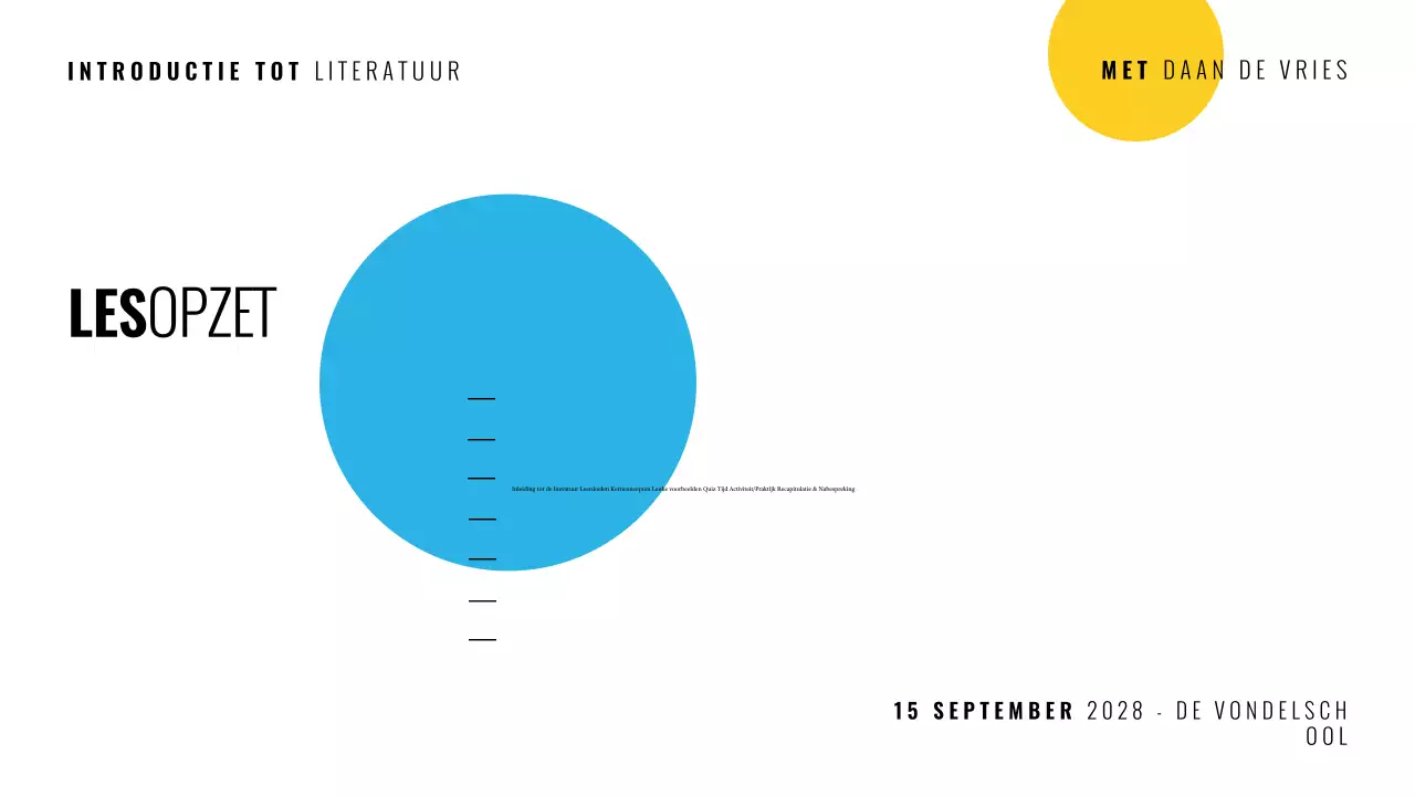Veelkleurige moderne literatuur cursuspresentatie