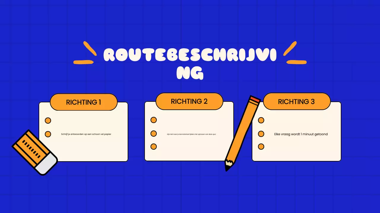 Blauwe Speelse Quiz Tijd School Presentatie