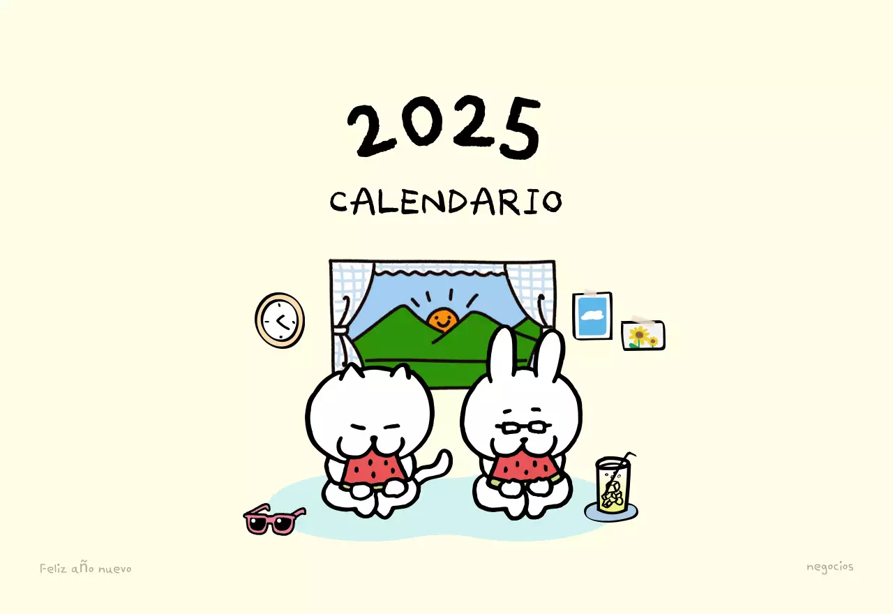 Calendario diario en marfil