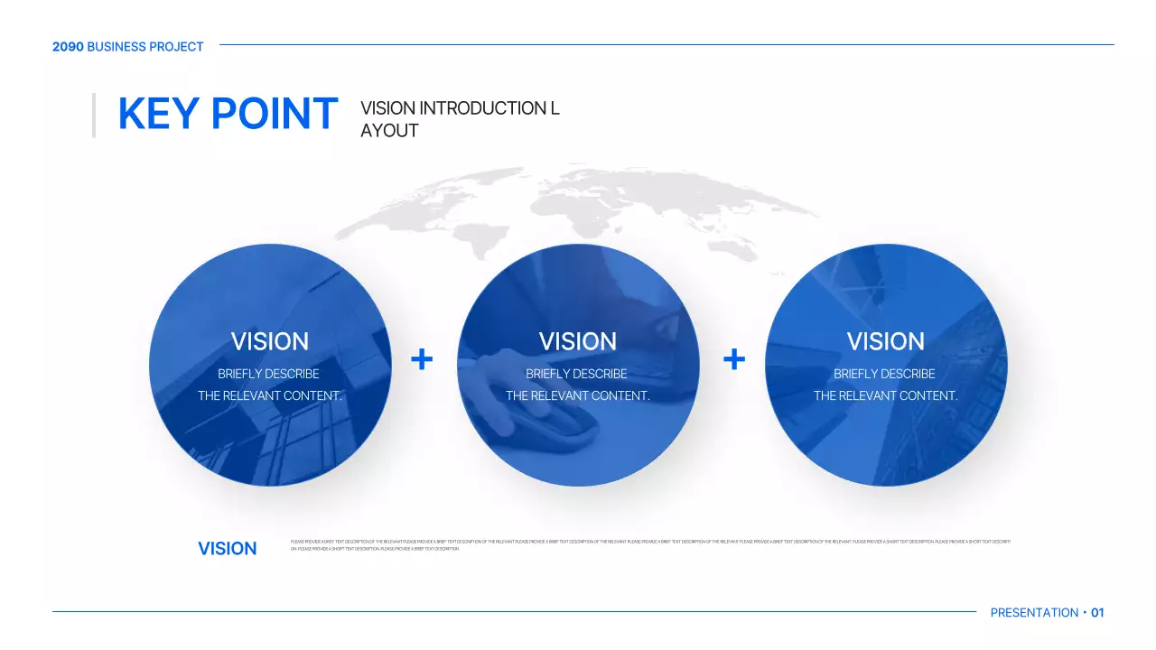 Apresentação de negócios profissional azul