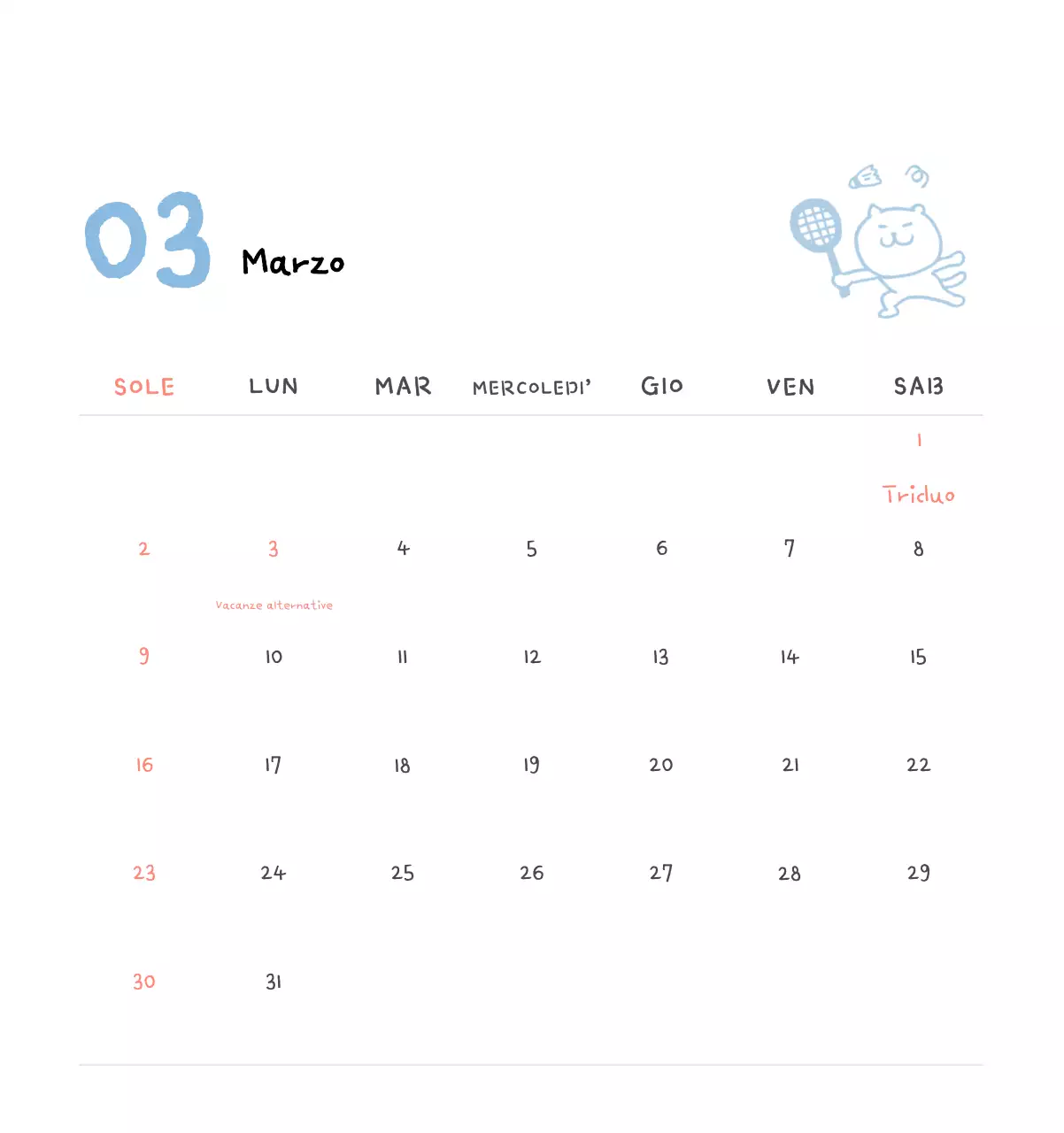 Calendario giornaliero in avorio