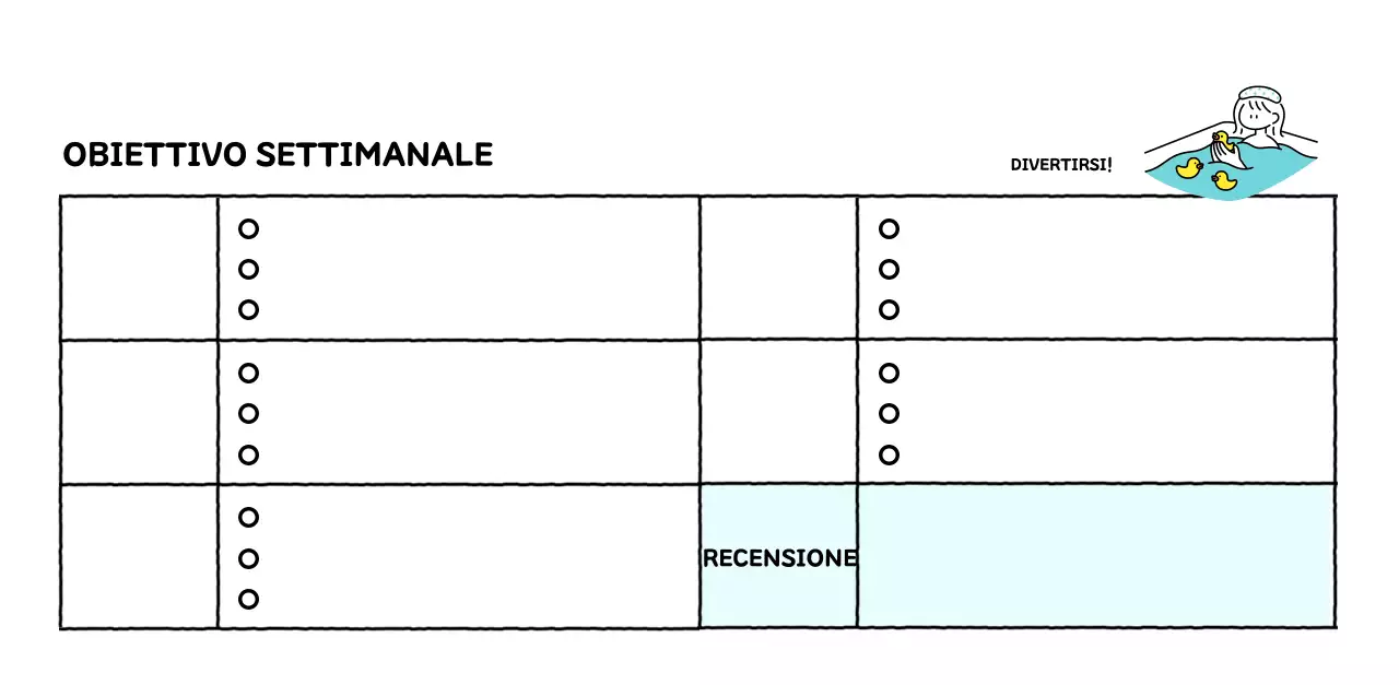 Calendario illustrato con un grazioso stile di linee