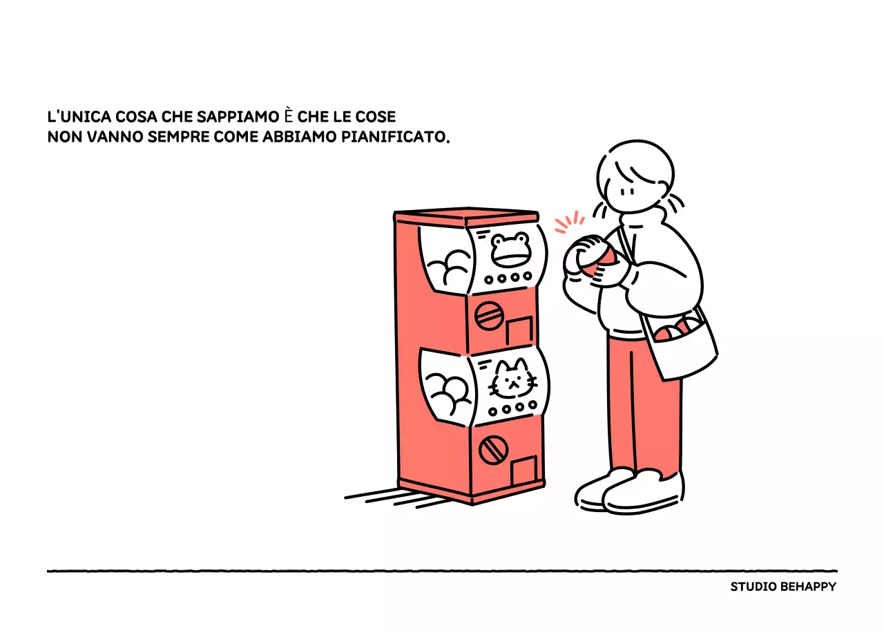 Calendario illustrato con un grazioso stile di linee