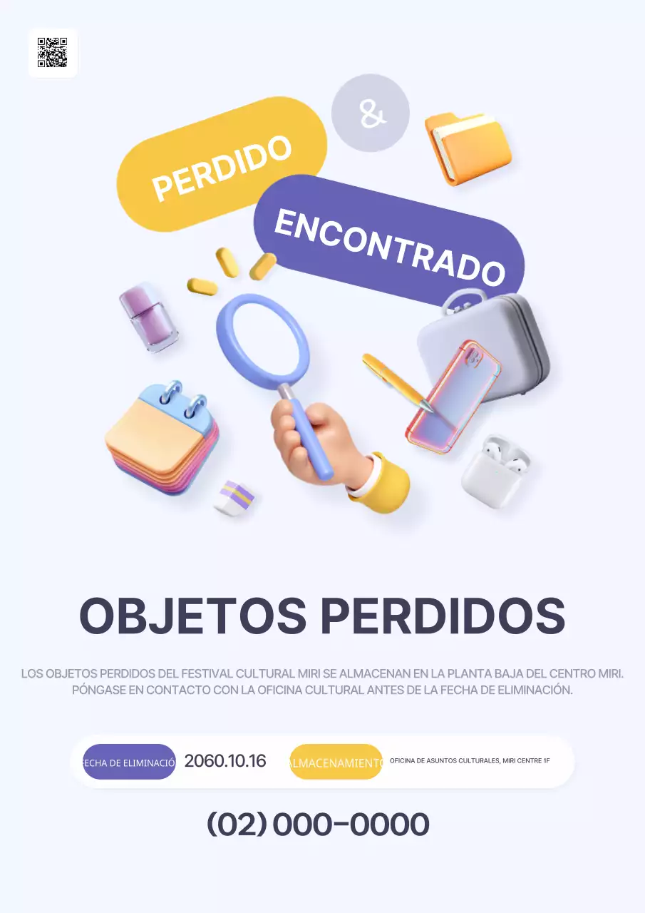 Mauve Simple Publicidad de objetos perdidos