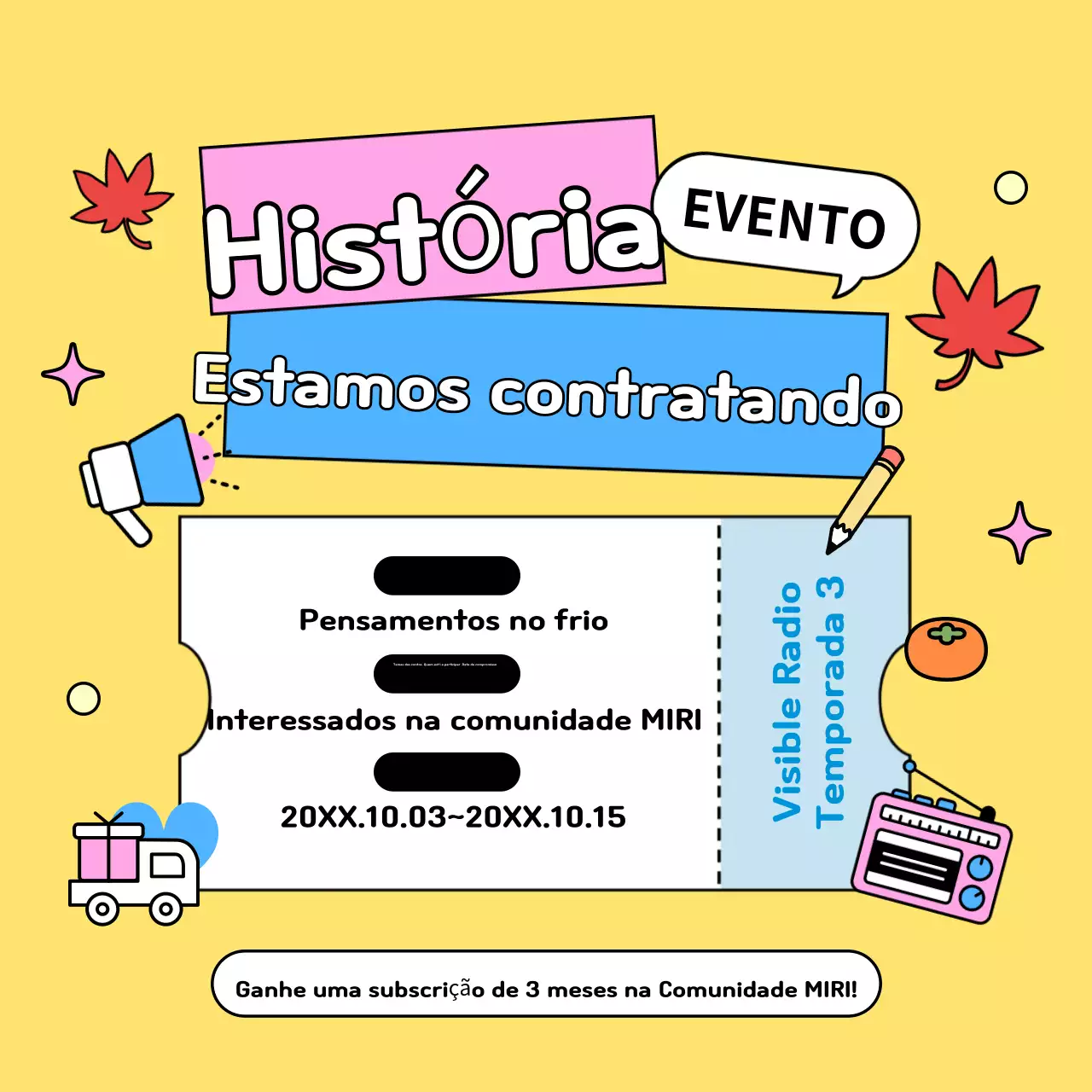 Promova o seu evento de recrutamento com um toque de azul