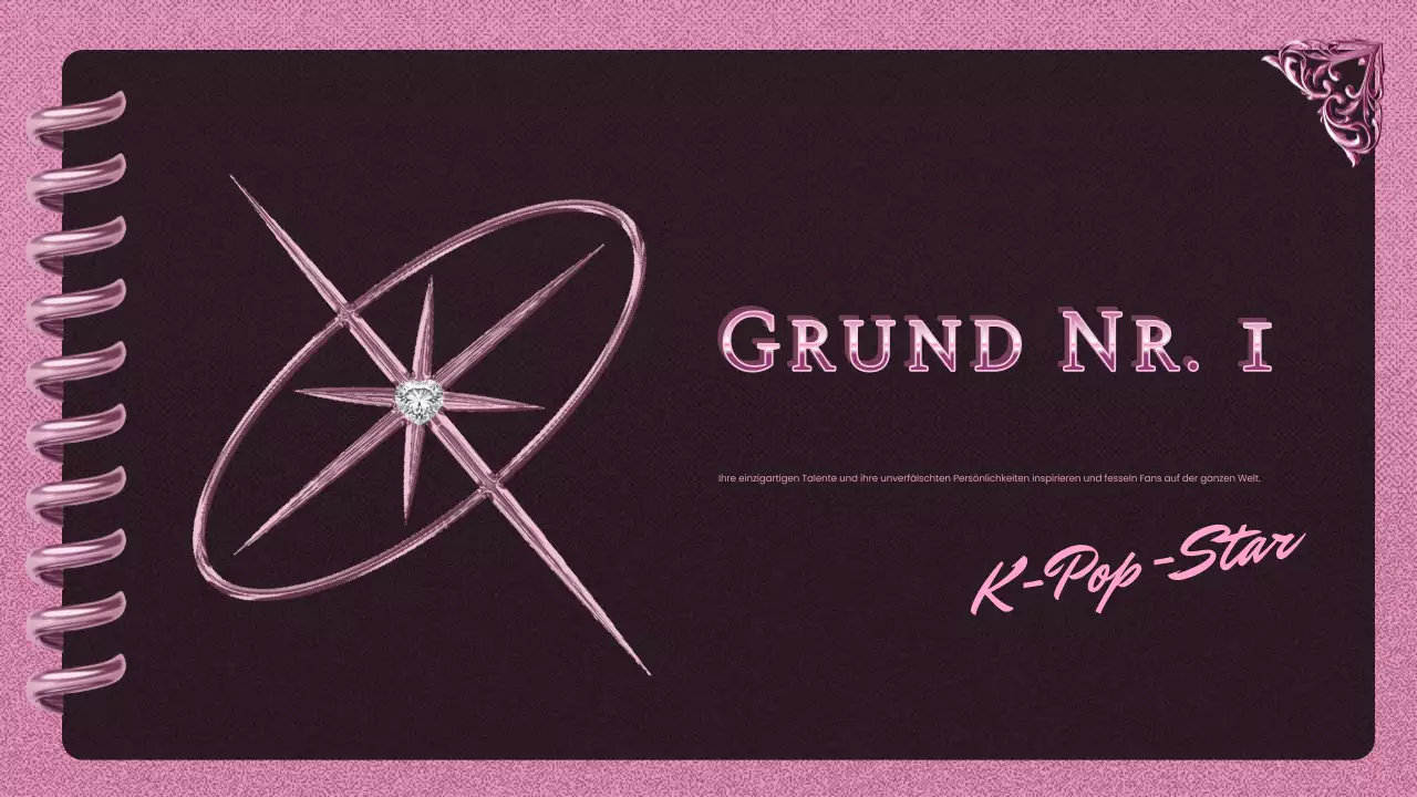 rosa trendige K-pop Werbung