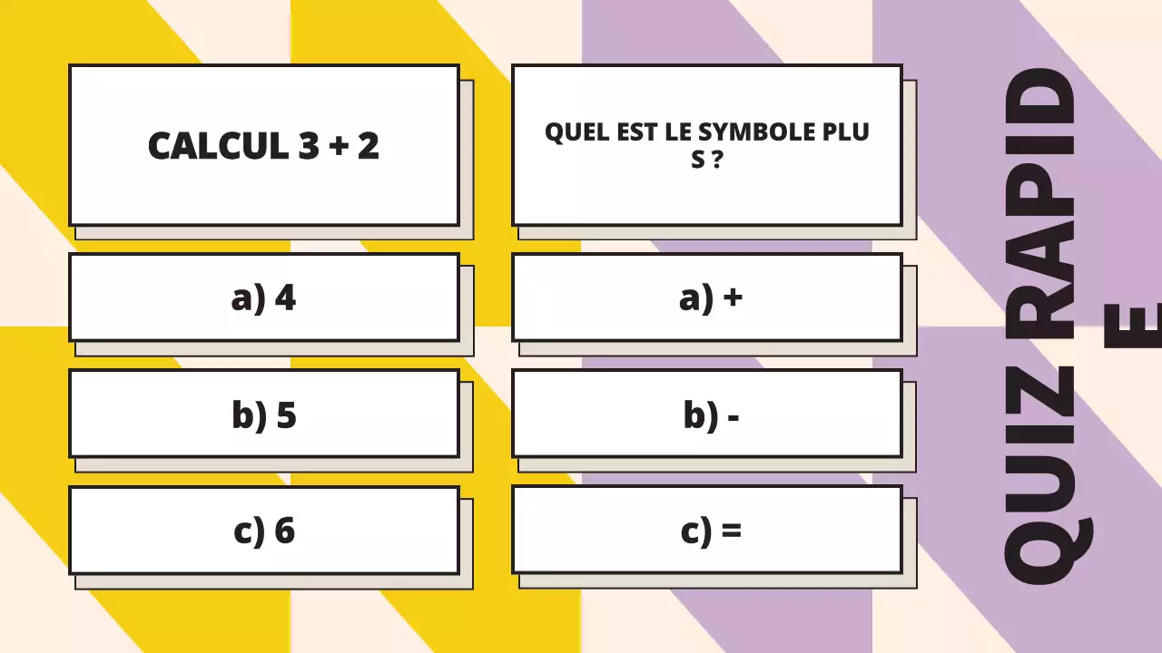 Matériel de cours de mathématiques simple et coloré
